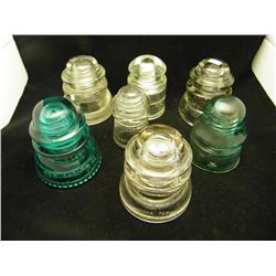 7 Assorted Insulators - 4" H - See All Photos