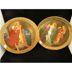 2 Ten Commandment Plates - Danbury Mint - 9.5"