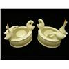Image 2 : Bone China Swan Candlesticks, Lefton Violin, Box -