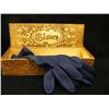 Image 1 : Antique Glove Box With Gloves - 10" Long