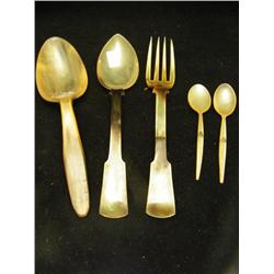 Antique Antelope Horn Utensils - 8.5"