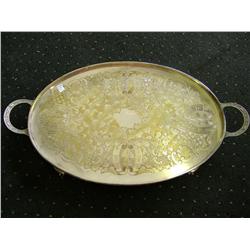 Silver Plate Fancy Tray 22" L - Sheffield England