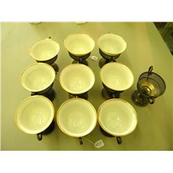 9 Lenox And 10 Sterling Dessert Dishes -