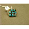Image 1 : Turquoise And Sterling Ring - Size 10.5 - Zuni -