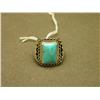 Image 1 : Turquoise And Sterling Navajo Ring - Size 10 -