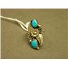 Image 1 : Turquoise And Sterling Navajo Ring-Size 7-Signed M