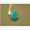 Image 1 : Turquoise &  Sterling Navajo Ring-Size 9-Signed B