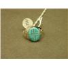 Image 1 : Zuni Inlay Turquoise And Sterling Ring-Size 10.5 -