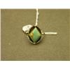 Image 1 : Green Turquoise & Sterling Navajo Ring-Size 8-RB-