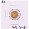 Image 1 : $1 Liberty Head Gold Dollar Love Token Coin Holed