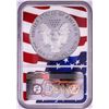 Image 2 : 2019-W $1 Proof American Silver Eagle Coin NGC PF70 Ultra Cameo Congratulations Flag