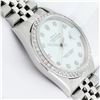 Image 8 : Rolex Men's Stainless Steel White Diamond Datejust Wristwatch