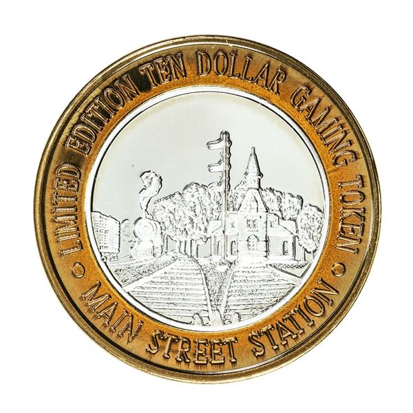 .999 Silver Main Street Station Las Vegas, NV $10 Limited Edition Casino Gaming Token