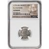Image 1 : El Cazador Shipwreck (1772-83) Mexico 1/2 Real Silver Coin NGC Genuine w/ Story Card
