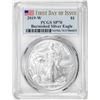 Image 1 : 2019-W $1 Burnished American Silver Eagle Coin PCGS SP70 First Day of Issue