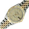 Image 2 : Rolex Men's Two Tone Champagne Linen Index Diamond Datejust Wristwatch