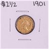 Image 1 : 1901 $2 1/2 Liberty Head Quarter Eagle Gold Coin