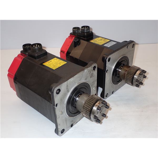 (2) Fanuc # A06B-0142-B075 ac Servo Motors