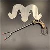 Image 1 : NBU sheep horn barbecue fork: NBU Petroglyph
