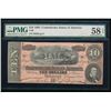 Image 1 : 1864 $10 T-68 Confederate PMG 58EPQ