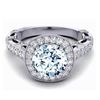 Image 1 : Sparkling 3 Ct Ice Blue Fire Moissanite Ring