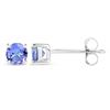 Image 2 : Plated Rhodium 0.46ctw Tanzanite Earrings