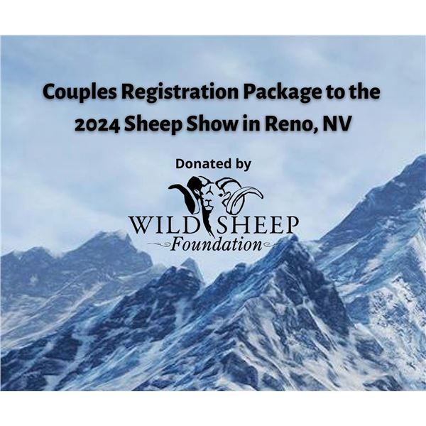 Couples Registration package for 2024 Sheep Show