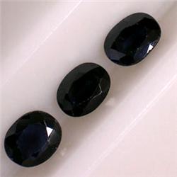 1.56 CTS LOT OF OVAL DARK BLUE SAPPHIRE 5x4 MM