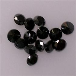1 CTS LOT OF ROUND BLACK DIAMOND 2 MM