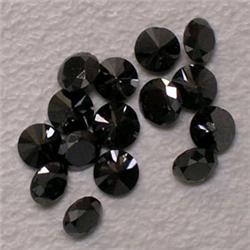 1 CTS LOT OF ROUND BLACK DIAMOND 2.3 MM