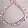 Image 1 : 57 CTS ROSE QUARTZ BRIOLETTE STRAND 9x6 MM