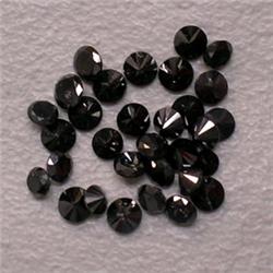1 CTS LOT OF ROUND BLACK DIAMOND 1.5-2 MM
