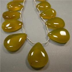 333 CTS AGATE TEAR DROPS STRAND 26x20-20x15 MM