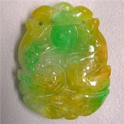 117 CTS CARVED JADE 40x31 MM