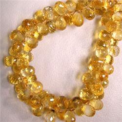 277 CTS GOLDEN CITRINE BRIOLETTE STRAND 9x7 MM
