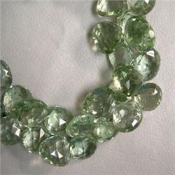 509 CTS GREEN AMETHYST TEAR DROP STRAND 14x14 MM APPROX