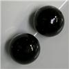 Image 1 : 14 MM PAIR OF HAWAIIAN BLACK CORAL BEADS - HALF DRILLED