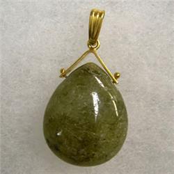 14K GOLD LABRADORITE PENDANT 20x17 MM 