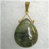 Image 1 : 14K GOLD LABRADORITE PENDANT 20x17 MM 