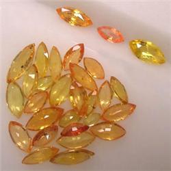 10 CTS LOT OF MARQUISE YELLOW SAPPHIRES 4x2-8x4 MM