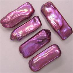 LOT OF 5 FRESH WATER PEARL BLOCKS 17X7 MM APPR.