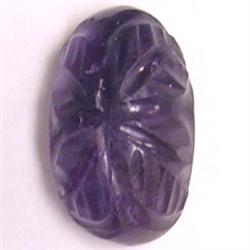 8.07 CTS CARVED OVAL AMETHYST 15x10 MM