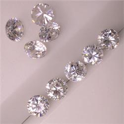 7.30 CTS LOT OF 9 ROUND CUBIC ZIRCONIA 5 MM
