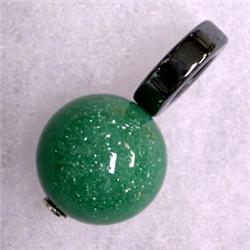 28X15 MM S. SILVER AVENTURINE+HEMATITE PENDANT