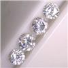 Image 1 : 8.25 CTS LOT OF 4 ROUND CUBIC ZIRCONIA 7 MM
