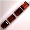 Image 1 : 4.20 CTS LOT OF 4 EMERALD CUT GARNETS 7X5 MM