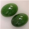 Image 1 : 24 CTS PAIR OF OVAL JADE CABOCHON 18x13 MM