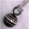 Image 1 : 60 CTS 14K STRIPED AGATE UNISEX PENDANT W/ CORD