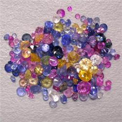 4.00 CTS LOT OF MULTICOLOR ROUND SAPPHIRES - DIFFERENT SIZES