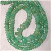 Image 1 : 41.80 CTS EMERALD RONDELLE STRAND 5-3 MM - 15 INCHES